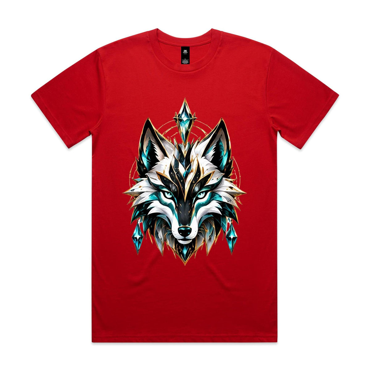 VUDU WULF Crystal WULF Head tee, Red