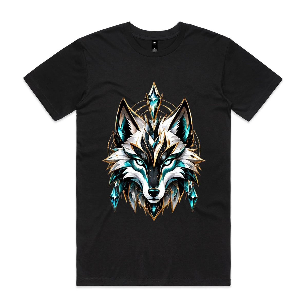 VUDU WULF Crystal WULF Head tee, Black