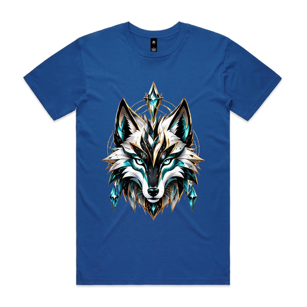 VUDU WULF Crystal WULF Head tee, Bright Royal