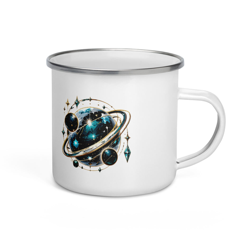 VUDU WULF Crystal Planet enamel mug (Sol): right side, full planet