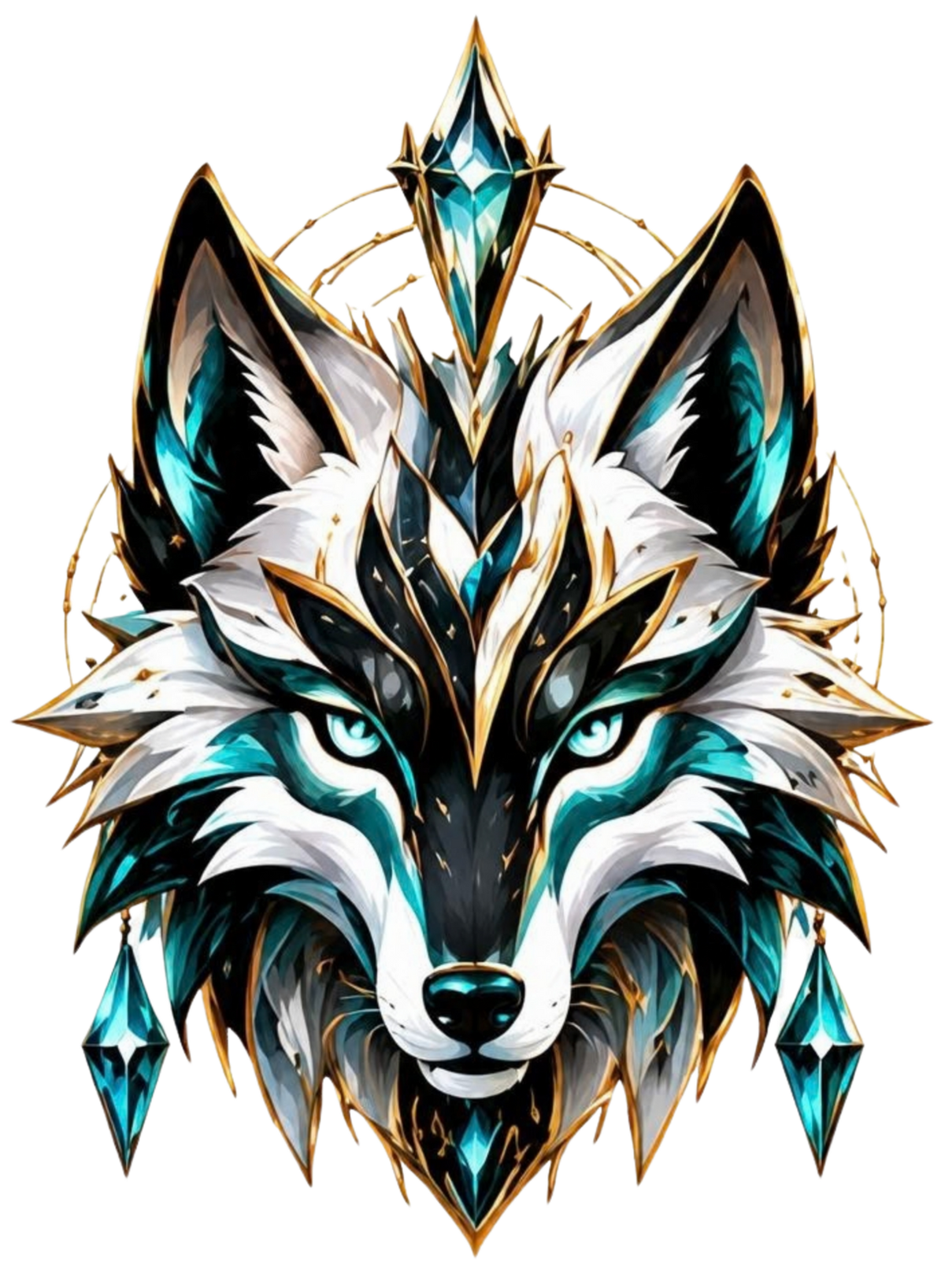 VUDU WULF crystal wolf head